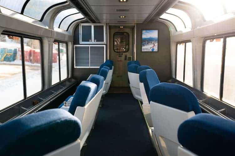 Train interior. Photo courtesy of Winter Park Resort