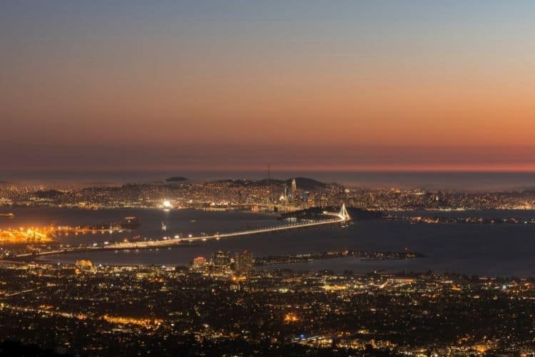 Sunset over San Fransisco Bay 