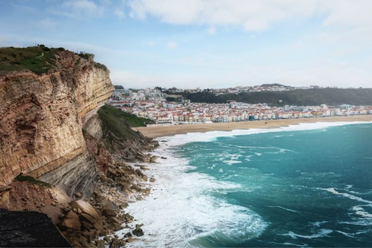 Praia de Nazare Beach on a calm day