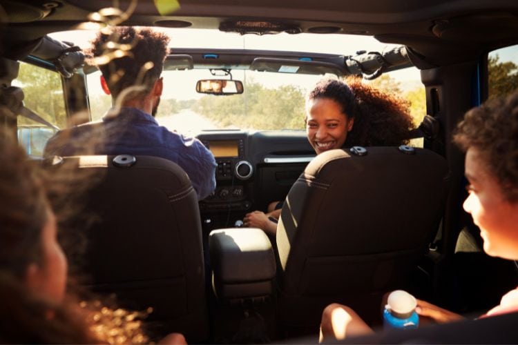 Family in a car