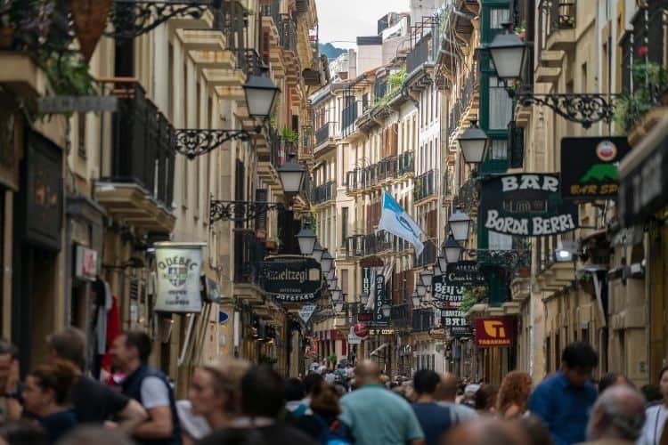 Streets of Old Town San Sebastian