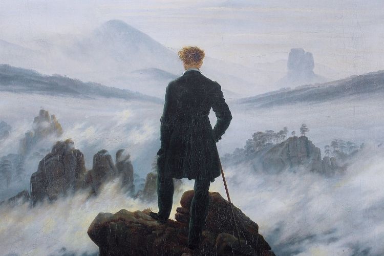 The Wanderer Above a Sea of Fog painting