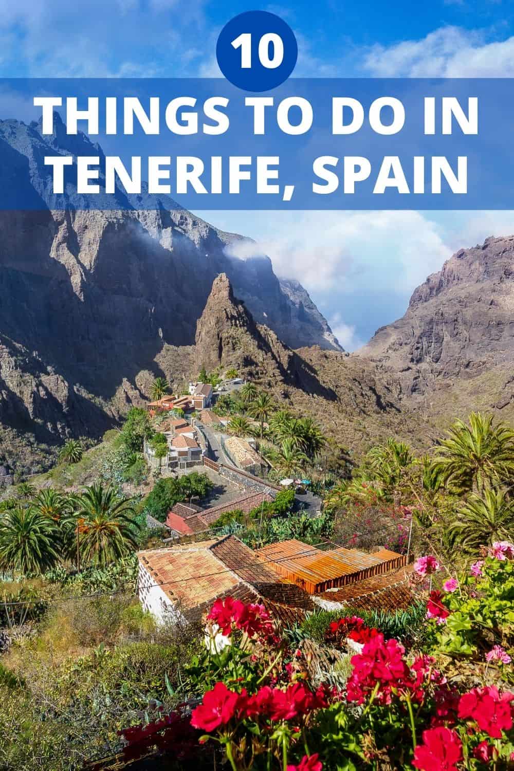 Climbing a volcano, relaxing on a beach, bathing in natural pools and walking through lush forests are just a few things to do in Tenerife. #travelspain #tenerifespain