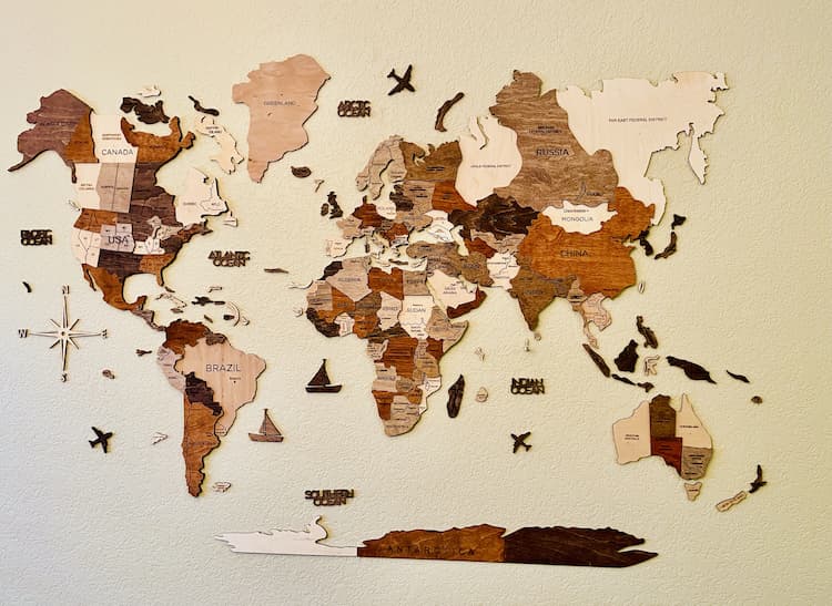 3D Wooden Map in my home. Photo by Janna Graber