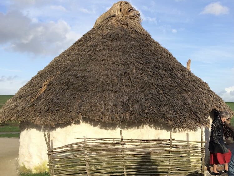 A reconstructed Neolithic dwelling on the grounds of Stonehenge. Photo by Susmita Sengupta