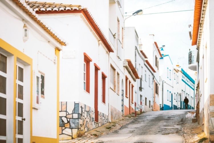 Village streets in Algarve Portugal 