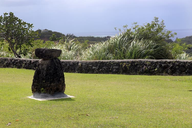 Ancient stone latte, Memorias Para I Lalahita. Photo by Joyce McClure