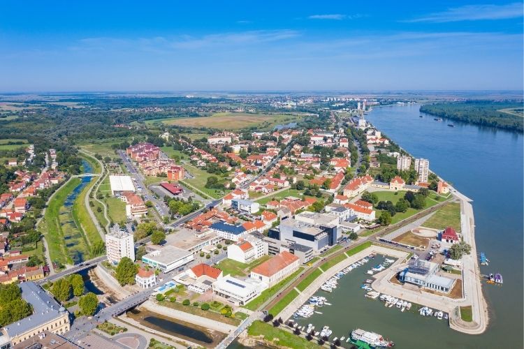 Aerial view of Vukovar