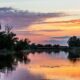 River Danube Delta at sunset
