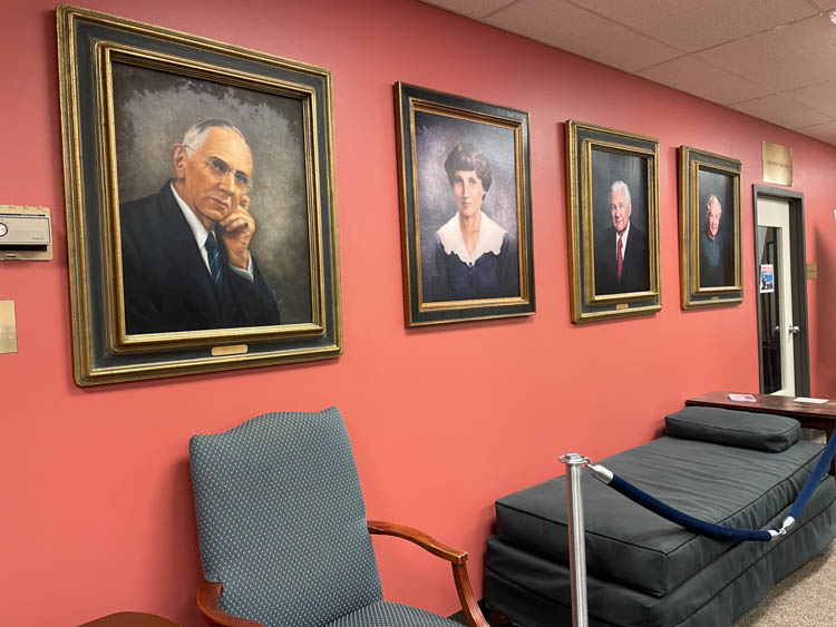 The couch where Edgar Cayce gave his readings at A.R.E.