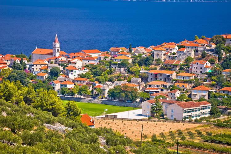 Postira On Brac Island Skyline View