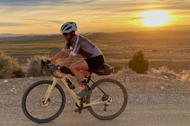 Gravel riding at dusk in Grand Junction. Photo courtesy of Adde Sharp
