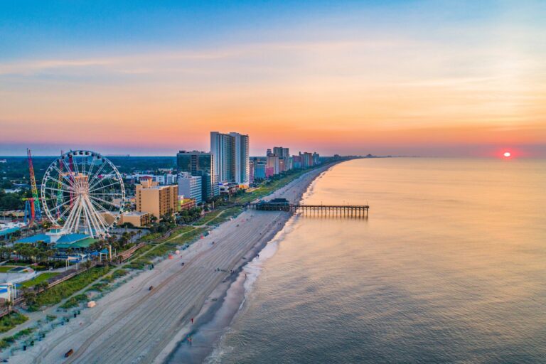 Myrtle Beach, SC is one of the must-visit US beach destinations this summer. Image by Kruck20 from Getty Images via Canva