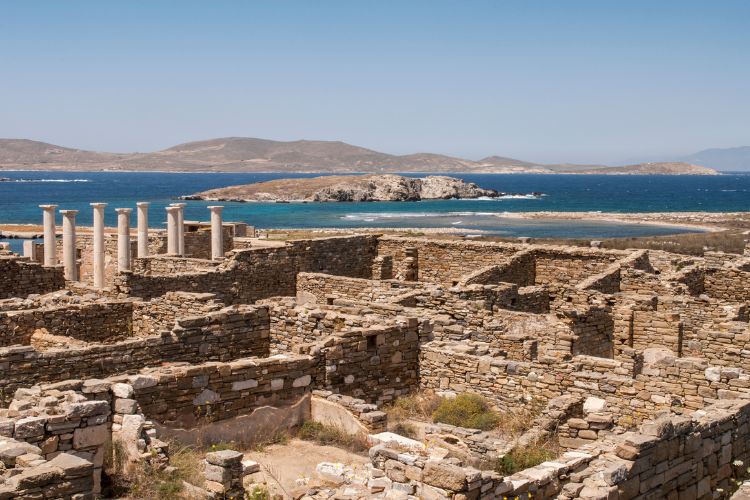 Well-preserved ruins at Delos 