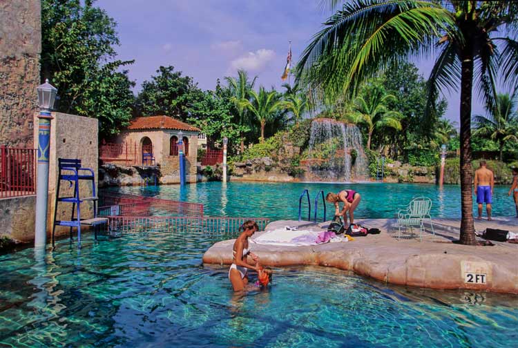 The Venetian Pool in Coral Gables, Miami Evokes a Fantasyland. Photograph by Greater Miami CVB

