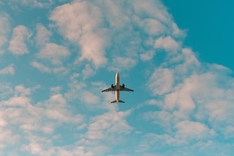 Plane flying over Sweden. Photo by Philip Myrtorp