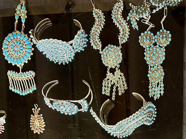 Petit-Point jewelry from the Zuni Pueblo at Keshi. Photo by Claudia Carbone