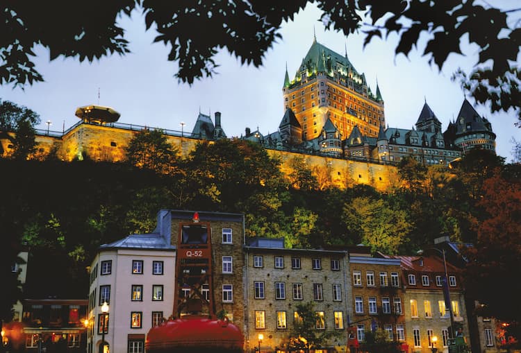 The most photographed hotel in the world, the Chateau Frontenac stands at the top of a cliff overlooking Québec’s Lower City. Photo by Claudel Huot