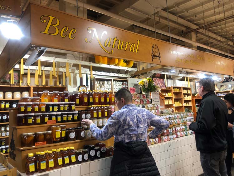 A store selling varieties of honey at Reading Terminal Market