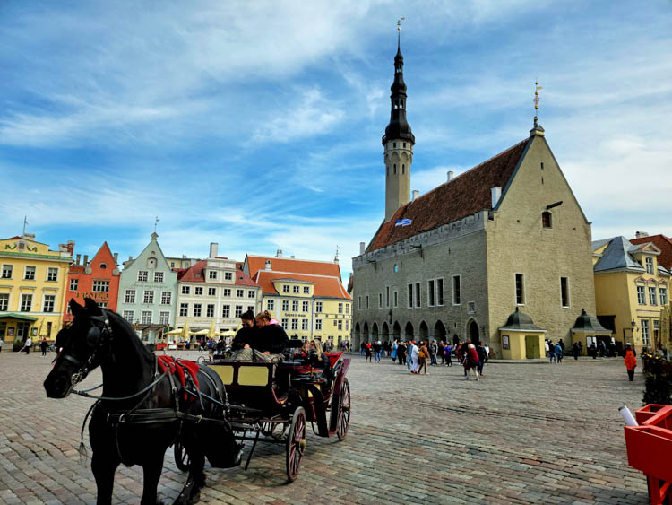 Tallinn - Town Hall Square and Town Hall 