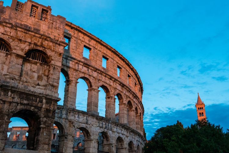 Roman amphitheater in Pula Croatia