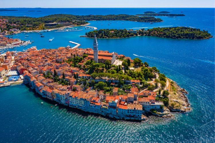 Rovinj vista aérea