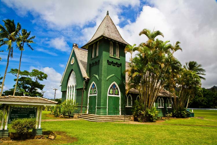 Wai`oli Hui`ia Church is one of several historic attractions on Kauai. Photo by Victor Block