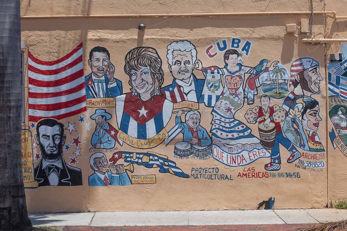 A wall mural in Little Havana, Miami, Florida. Photograph by Victor Block
