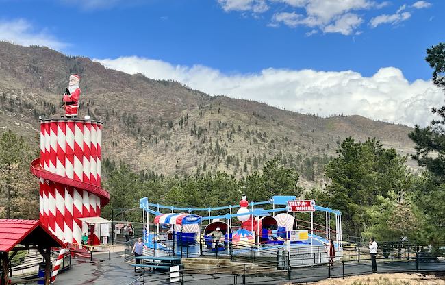 Peppermint Slide and Tilt-a-whirl at The North Pole. Photo by Claudia Carbone
