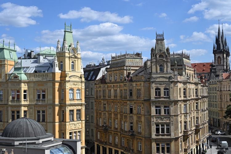 Historic buildings in Prague's Jewish Quarter