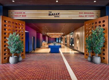 Front entrance to The Rally Hotel. Photo courtesy of The Rally Hotel