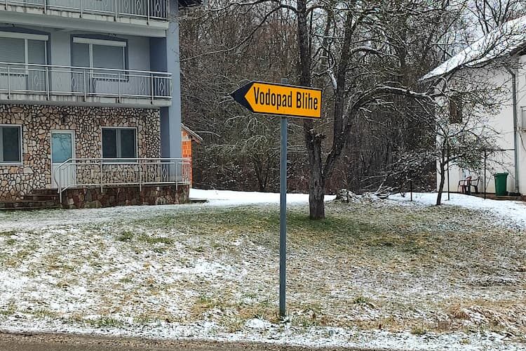 Vodopad Blihe street sign. Photo by Thomas Später 