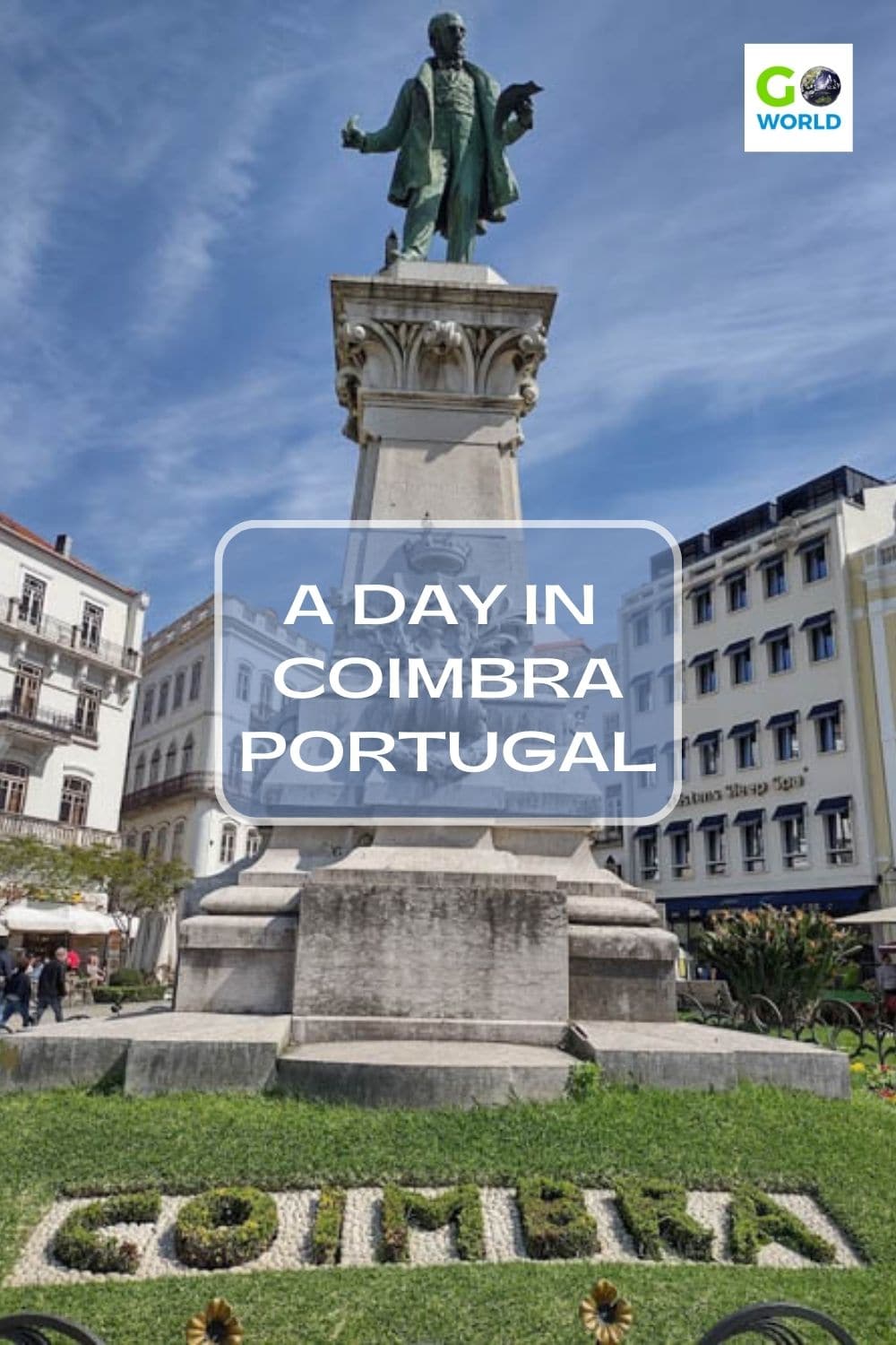Enjoy a day in Coimbra, Portugal visiting an old and a new cathedral, an historic university and charming squares full of cafes and shops. #coimbraportugal #portugal