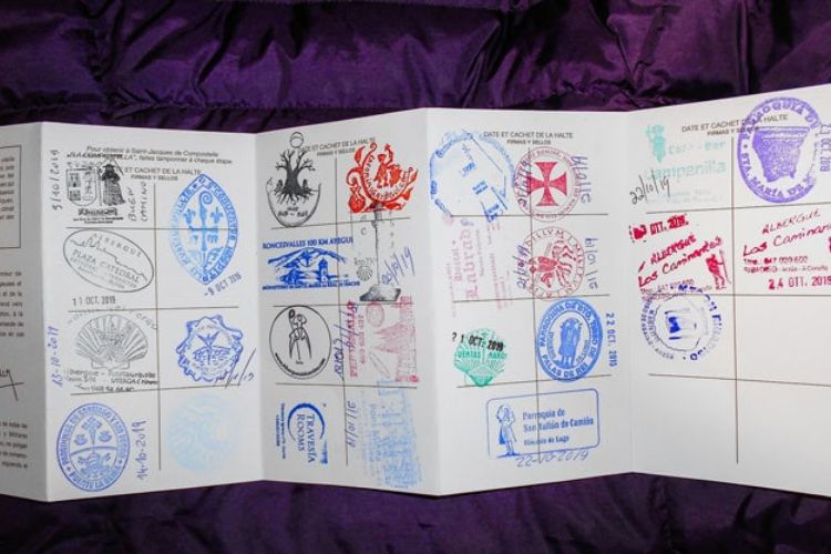 Camino passport stamps