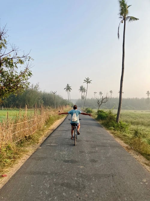 Pondicherry cycling.