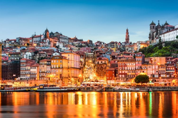 Evening in Old Town Porto.