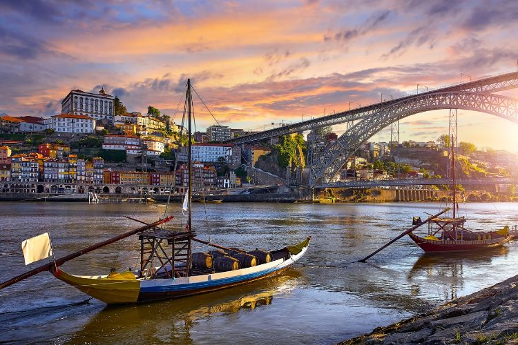 Sunset over the Douro River