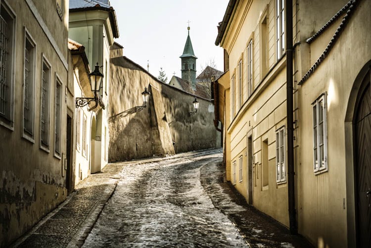 Quiet street in Prague