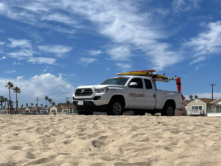 Lifeguard jeep at Seal Beach