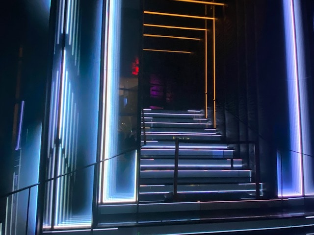 Bejeweled staircase at JEWEL nightclub
