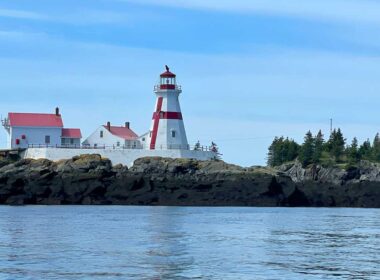 Lighthouse in the Bay of Fundy in New Brunswick, Canada.