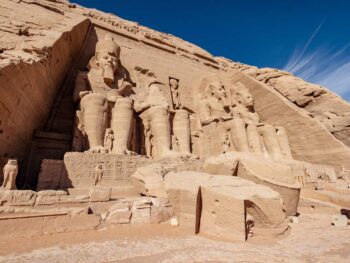 The magnificent Abu Simbel Temple was built by Pharaoh Ramessess II in the 13th century BC. Photo by Calin Stan/Dreamstime.