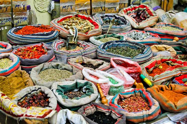 Spices are a popular attraction in Cairo markets. Photo by Balconcici/Dreamstime