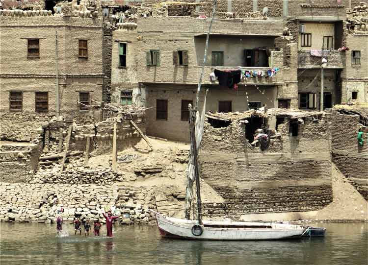 A typical village along the Nile River, viewed from the Nefertiti sundeck. Photo by Victor Block