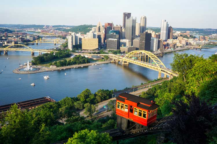 Iconic incline in Pittsburgh, PA 