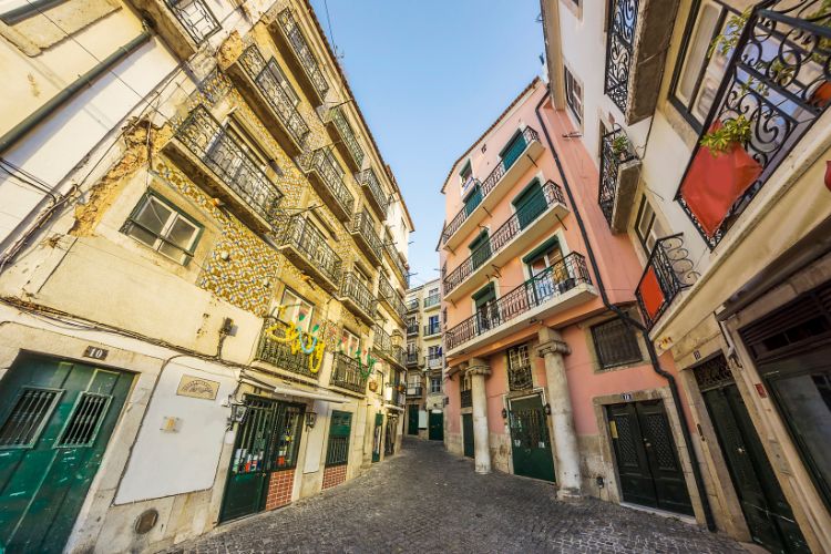 Streets of Alfama Lisbon