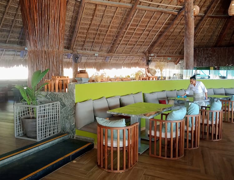 Dine under one of the many palapas. Photo by Sandy Page
