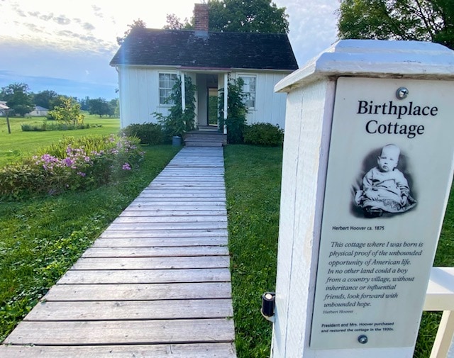 The birthplace of President Herbert Hoover