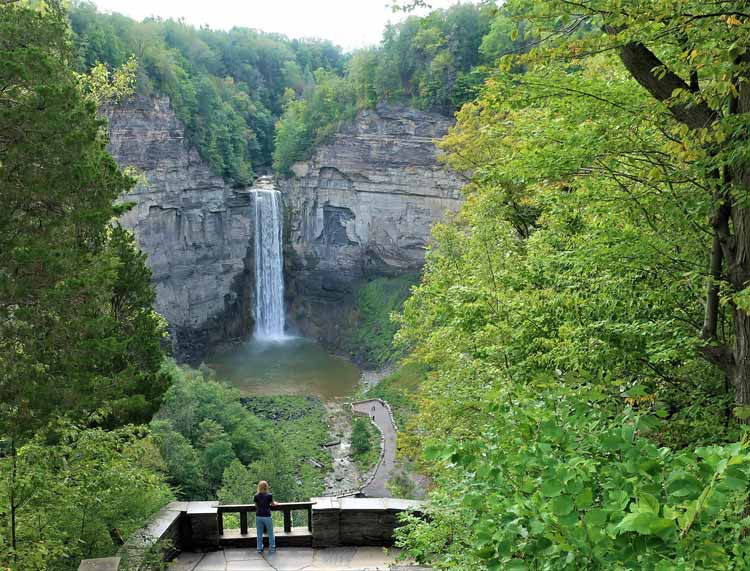  The name of Taughannock Falls in Ithaca, New York came from the Native American words for Great Fall in the Woods. Photo by Victor Block