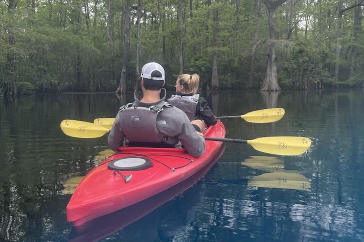 Kayaking on the water. Photo by Janna Graber